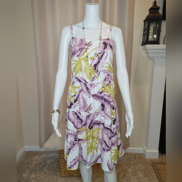 LOFT PARADISE TIERED MINI DRESS, WHISPER WHITE 12 - Picture 4 of 13